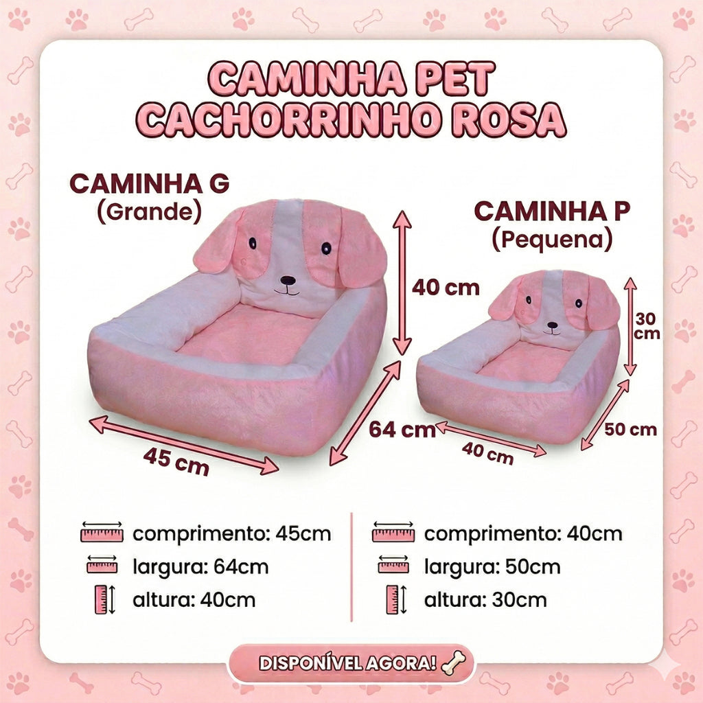 Caminha Pet com Cabeceira — Conforto e Luxo para Cães e Gatos