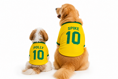 Camiseta Pet Brasil Personalizada — Copa do Mundo com o Nome do Seu Pet 🇧🇷⚽