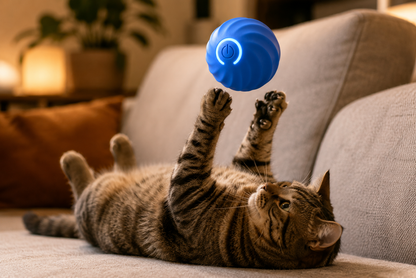 Bola Inteligente Automática — Diversão e Movimento para Cães e Gatos