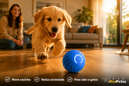 Bola Inteligente Automática — Diversão e Movimento para Cães e Gatos