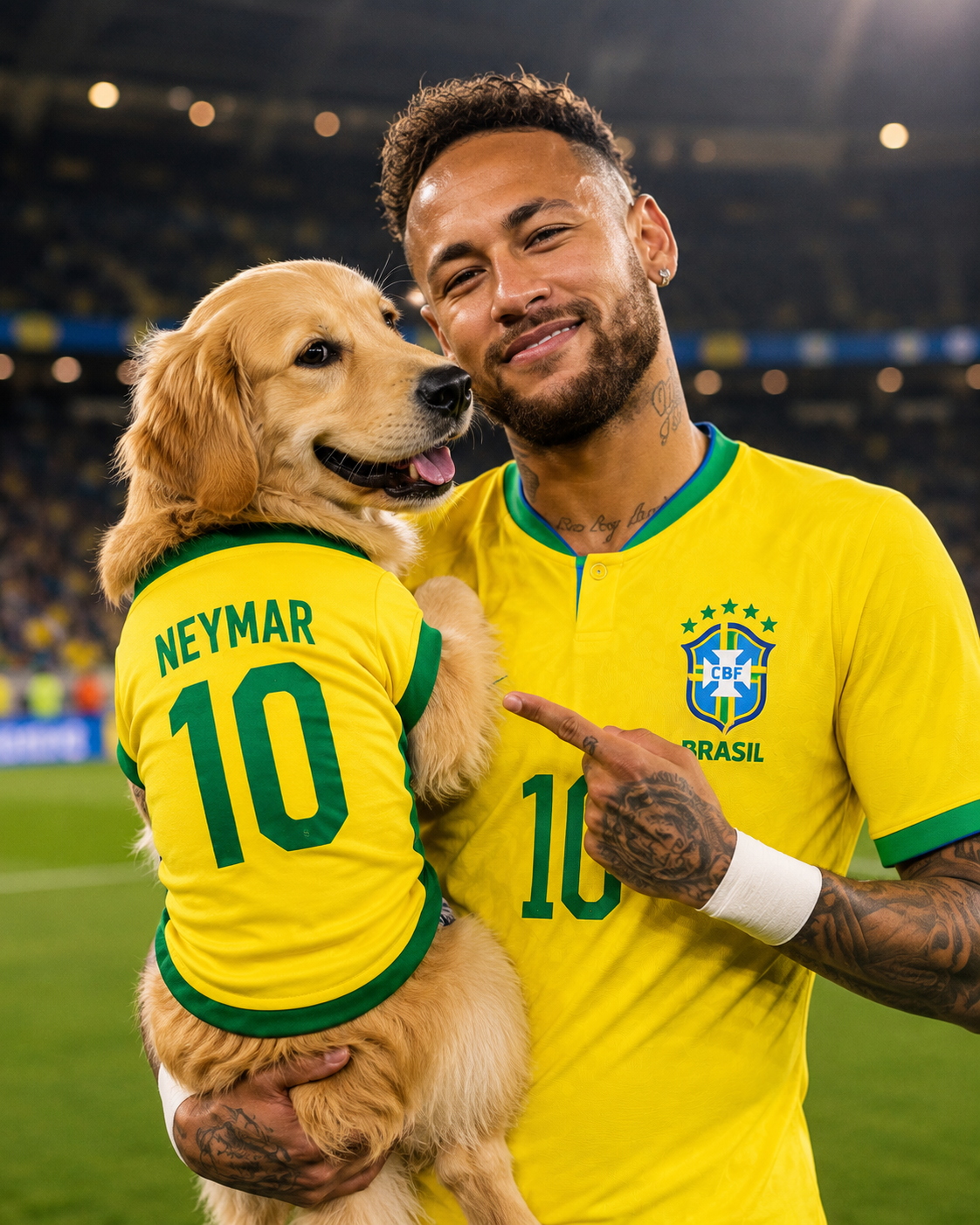 Camiseta Pet Brasil Personalizada — Copa do Mundo com o Nome do Seu Pet 🇧🇷⚽