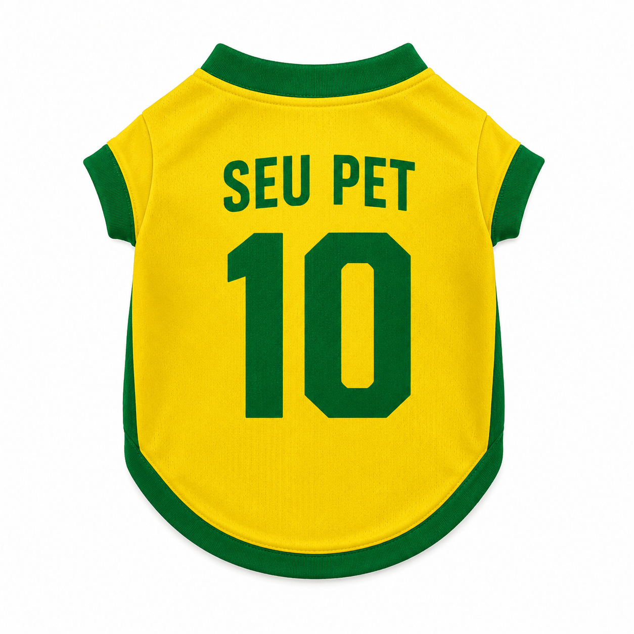 Camiseta Pet Brasil Personalizada — Copa do Mundo com o Nome do Seu Pet 🇧🇷⚽